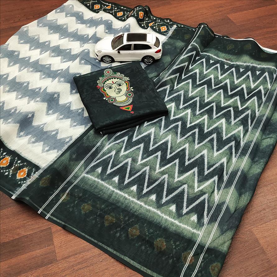 Pure Linen Pochampally 13 New Exclusive Wear Digital Printed Saree Collection